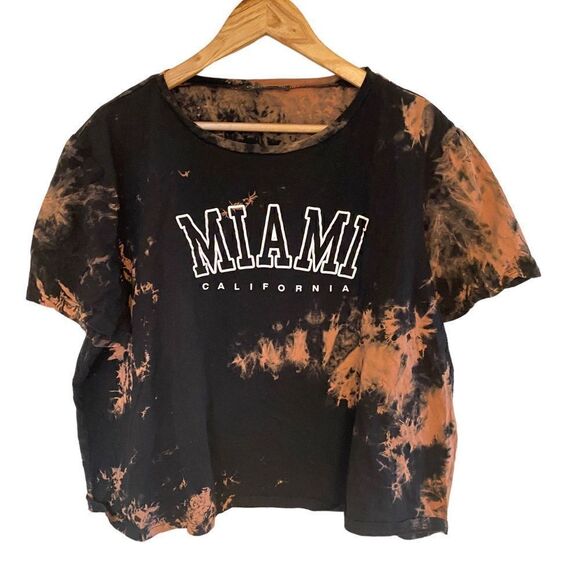 Shein Curve tie dye crop top brown black size 4XL - Picture 1 of 7